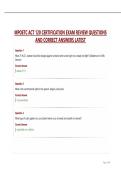 MPOETC ACT 120 CERTIFICATION EXAM REVIEW QUESTIONS AND CORRECT ANSWERS LATEST&period;