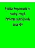 Nutrition Requirements for Healthy Living & Performance 2026 &ndash; Study Guide PDF &lpar;2 Files&rpar;