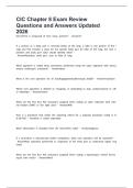 CIC Chapter 8 Exam Review Questions and Answers Updated 2026