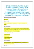 CIP C112 PRACTICAL ISSUES IN CLAIMS  MANAGEMENT EXAM  2026&sol;2027 WITH  ACTUAL CORRECT QUESTIONS AND  VERIFIED DETAILED ANSWERS  &vert;CURRENTLY TESTING QUESTIONS AND  SOLUTIONS&vert;ALREADY GRADED A&plus;&vert;NEWEST  &vert;BRAND NEW VERSION&vert;JUST RELEASED&excl;&excl; 