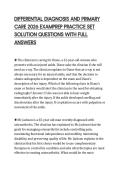 DIFFERENTIAL DIAGNOSIS AND PRIMARY CARE 2026 EXAMPREP PRACTICE SET SOLUTION QUESTIONS WITH FULL ANSWERS
