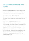 SHS 205- Exam 4 Questions With Correct Answers