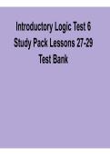 Introductory Logic Test 6 &ndash; Study Pack Lessons 27-29 Test Bank