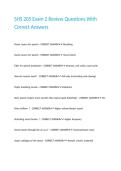 SHS 205 Exam 2 Review Questions With Correct Answers&period;