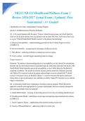 NR222 NR 222 Health and Wellness Exam 1 Review 2026&sol;2027 Actual Exam &vert; Updated &vert; Pass Guaranteed - A&plus; Graded