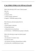 CAL POLY POLS 111 FINAL EXAM QUESTIONS AND ANSWERS 2026