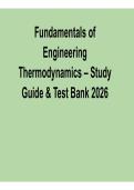 Fundamentals of Engineering Thermodynamics &ndash; Study Guide & Test Bank 2026