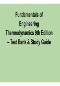 Fundamentals of Engineering Thermodynamics 9th Edition &ndash; Test Bank & Study Guide
