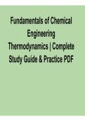 Fundamentals of Chemical Engineering Thermodynamics &ndash; Complete Study Guide & Practice