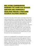 EPIC SYSTEMS COMPREHENSIVE INTERVIEW TEST PAPER 2026 DETAILED QUESTIONS AND THOROUGHLY DEVELOPED PRECISELY STRUCTURED ACCURATE SOLUTIONS GRADED A&plus;