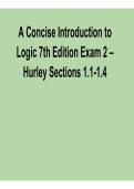 A Concise Introduction to Logic 7th Edition &ndash; Exam 2 Study Guide &lpar;Hurley Sections 1&period;1&ndash;1&period;4&rpar;