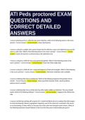 ATI Peds proctored EXAM QUESTIONS AND CORRECT DETAILED ANSWERS&period;