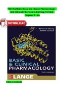 TEST BANK For Basic and Clinical Pharmacology&comma; 15th Edition by Bertram G&period; Katzung&comma; Verified Chapters 1 &ndash; 66