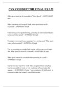 CSX CONDUCTOR FINAL EXAM QUESTIONS AND ANSWERS 2026