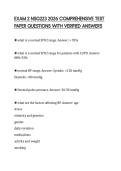 EXAM 2 NSG223 2026 COMPREHENSIVE TEST PAPER QUESTIONS WITH VERIFIED ANSWERS