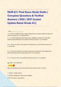 NUR-631 Final Exam Study Guide &vert; Complete Questions & Verified Answers &vert; 2026 &vert; 2027 &lpar;Latest Update Rated Grade A&plus;&rpar;     