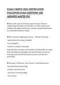 EXAM 2 NUR170 2026 CERTIFICATION EVALUATION EXAM QUESTIONS AND ANSWERS MASTER FILE
