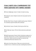 EXAM 2 NUR170 2026 COMPREHENSIVE TEST PAPER QUESTIONS WITH VERIFIED ANSWERS