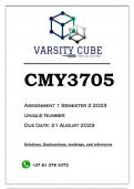 CMY3705 Assignment 1 &lpar;ANSWERS&rpar; Semester 2 2023 - DISTINCTION GUARANTEED