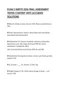 EXAM 2 NUR170 2026 FINAL ASSESSMENT TESTED CONTENT WITH ACCURATE SOLUTIONS