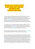 NR 607 Quiz 3 EXAM LATEST QUESTIONS AND VERIFIED ANSWERS 100- GUARANTEED PASS