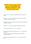 NR 607 Pharmacology EXAM LATEST QUESTIONS AND VERIFIED ANSWERS 100&percnt; GUARANTEED PASS