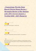 - Cosmetology Florida State Board Clinical Exam Review &vert; Strategies Review of Key Quizzes with 100&percnt; Correct Answers &vert; Verified 2026 &vert; 2027 &lpar;Rated A&rpar;