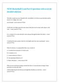 NFHS Basketball Exam Part II questions with accurate detailed solutions