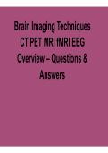 Brain Imaging Techniques &ndash; CT&comma; PET&comma; MRI&comma; fMRI&comma; EEG Overview&colon; Questions & Answers