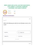 BMW ASSOCIATE LEVEL ASE TEST QUESTIONS AND CORRECT ANSWERS &lpar;VERIFIED ANSWERS&rpar; &vert; NEW 2026&sol;27 UPDATE