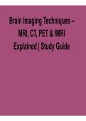 Brain Imaging Techniques &ndash; MRI&comma; CT&comma; PET & fMRI Explained&colon; Study Guide