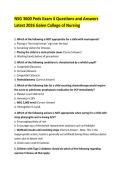 NSG 3600 Peds Exam 4 Questions and Answers  Latest 2026 Galen College of Nursing