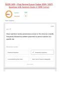 RADR 1409 - Final Review &lpar;Latest Update 2026 &vert; 2027&rpar; Questions with Answers Grade A 100&percnt; Correct&period;