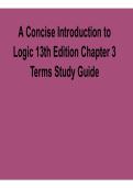 A Concise Introduction to Logic 13th Edition &ndash; Chapter 3 Terms Study Guide
