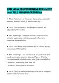CON 3990V COMPREHENSIVE ASSESSMENT 2026 FULL ANSWERS GRADED A&plus;