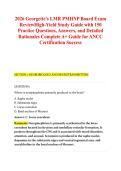 PMHNP Board Exam Review 2026&colon; Georgette's LMR Study Guide with 150 Practice Questions & Rationales