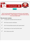 TNCC Test Prep 8th Edition &ndash; Questions & Answers with Complete Solutions &lpar;2026&ndash;2027&rpar; &vert; 100&percnt; Verified A&plus; Graded Trauma Nursing Core Course Study Guide