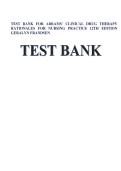 Test Bank for Abrams&rsquo; Clinical Drug Therapy Rationales for Nursing Practice 13th Edition by Frandsen & Pennington ISBN 9781975222321 Complete All Chapters