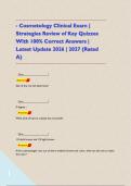 - Cosmetology Clinical Exam &vert; Strategies Review of Key Quizzes With 100&percnt; Correct Answers &vert; Latest Update 2026 &vert; 2027 &lpar;Rated A&rpar;     