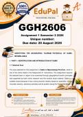 GGH2606 Assignment 1 &lpar;COMPLETE ANSWERS&rpar; Semester 2 2026 - DUE 20 August 2026