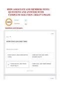 BMW ASSOCIATE AND MEMBERS TESTS QUESTIONS AND ANSWERS WITH COMPLETE SOLUTION &vert; 2026&sol;27 UPDATE
