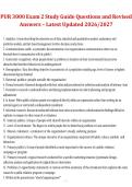 PUR 3000 Principles of Public Relations University of Florida 2026&sol;2027 Exam 2 Study Guide Questions and Revised Answers &ndash; Latest Update
