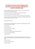 ATI Medical Surgical Content Mastery Exam Questions & Correct Answers &lpar;GRADED A&plus;&rpar; LATEST UPDATED 2026