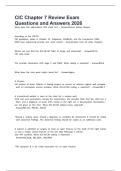 CIC Chapter 7 Review Exam Questions and Answers 2026