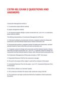 CSTM 451 EXAM 2 QUESTIONS AND ANSWERS