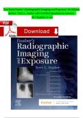 Test Bank Fauber&rsquo;s RadiographicImaging and Exposure 7th Edition Author&colon; Terri L&period; Fauber with Verified Questions & Answers All Chapters &lbrace;1-10&rcub;
