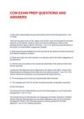CCM EXAM PREP QUESTIONS AND ANSWERS