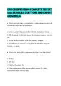 CPB CERTIFICATION COMPLETE TEST SET 2026 BUNDLED QUESTIONS AND EXPERT ANSWERS A&plus;