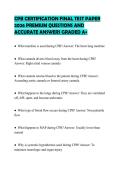 CPB CERTIFICATION FINAL TEST PAPER 2026 PREMIUM QUESTIONS AND ACCURATE ANSWERS GRADED A&plus;