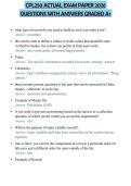 CPL250 ACTUAL EXAM PAPER 2026 QUESTIONS WITH ANSWERS GRADED A&plus;